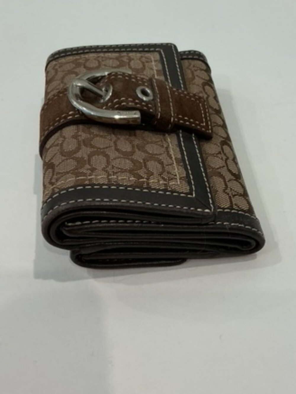 Vintage Coach Soho Signature Canvas Trifold Wallet - Picture 4 of 7